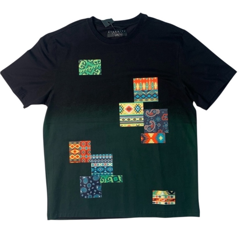 Black patch Graphic eternity Men's Shirt Sz xl